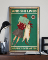 Reading Book Cat Canvas Prints And She Lived Happily Ever After Vintage Wall Art Gifts Vintage Home Wall Decor Canvas - Mostsuit