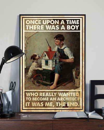 Architect Dog Loves Canvas Prints A Boy Wanted To Become An Architect Vintage Wall Art Gifts Vintage Home Wall Decor Canvas - Mostsuit