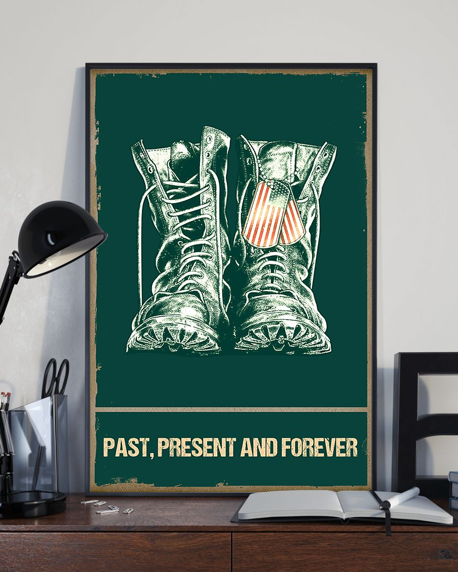 Veteran Combat Boots Canvas Prints Past Present And Forever Vintage Wall Art Gifts Vintage Home Wall Decor Canvas - Mostsuit
