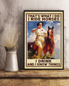 Girl Loves Horse And Wine Poster That's What I Do Vintage Wall Art Gifts Vintage Home Wall Decor Canvas - Mostsuit