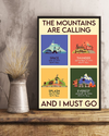 Hiking Climbing Canvas Prints The Mountains Are Calling And I Must Go Vintage Wall Art Gifts Vintage Home Wall Decor Canvas - Mostsuit