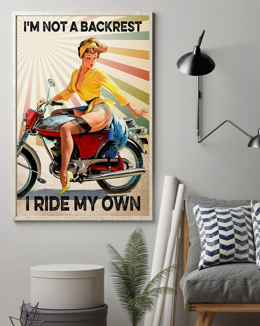 Motorcycle I'm Not A Backrest Canvas Prints Vintage Wall Art Gifts Vintage Home Wall Decor Canvas - Mostsuit
