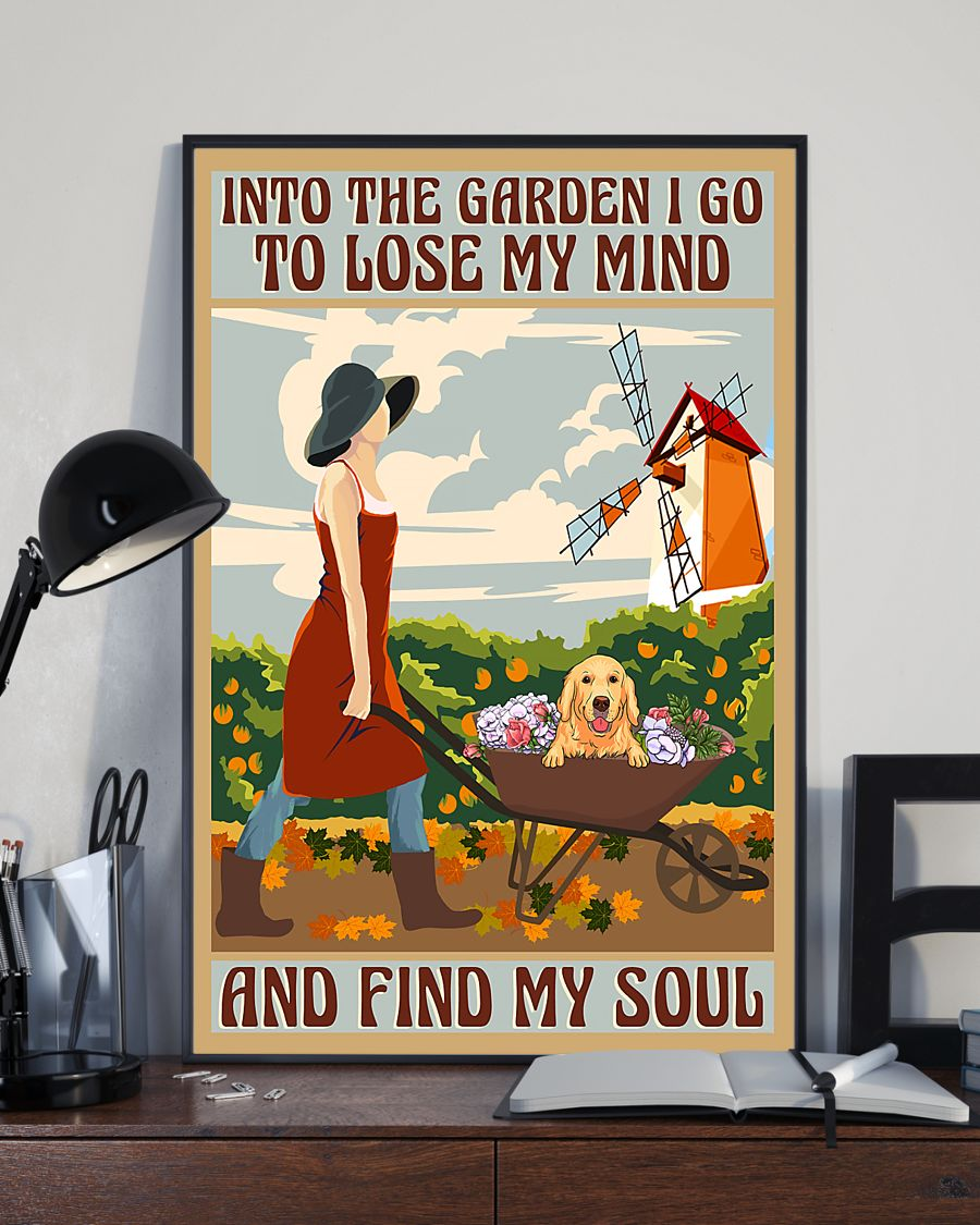 Gardening Girl Loves Dog Poster Lose My Mind And Find My Soul Vintage Room Home Decor Wall Art Gifts Idea - Mostsuit
