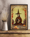 Black Cat Wine Poster Something Wicked this Way Comes Vintage Room Home Decor Wall Art Gifts Idea - Mostsuit