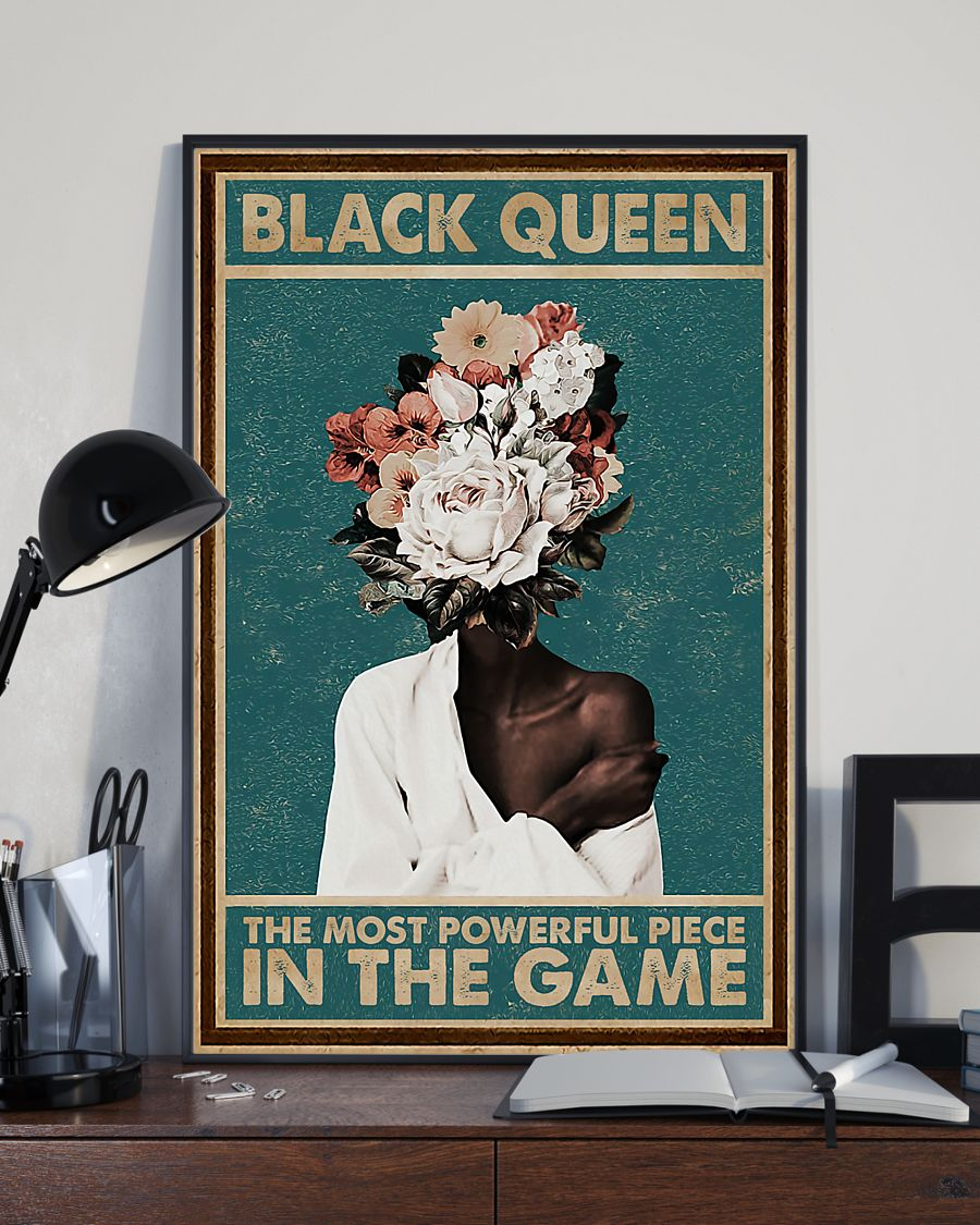 Black Queen In The Game Canvas Prints Vintage Wall Art Gifts Vintage Home Wall Decor Canvas - Mostsuit