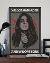 Smoking Girl Poster Got Mad Hustle And A Dope Soul Vintage Room Home Decor Wall Art Gifts Idea - Mostsuit