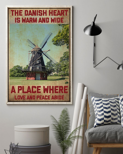 Denmark A Place Love And Peace Abide Danish Canvas Prints Vintage Wall Art Gifts Vintage Home Wall Decor Canvas - Mostsuit