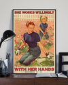 Garden She Works Willingly With Her Hands Poster Vintage Room Home Decor Wall Art Gifts Idea - Mostsuit