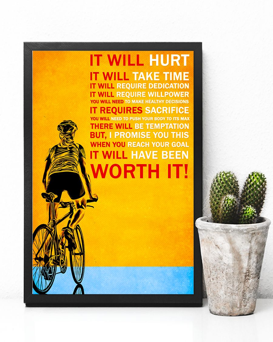 Cycling It Will Have Been Worth It Canvas Prints Wall Art Gifts Vintage Home Wall Decor Canvas - Mostsuit