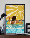 Beach Wine Loves Poster Some Girls Are Just Born With The Beach In Their Souls Vintage Room Home Decor Wall Art Gifts Idea - Mostsuit
