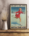 Figure Skating Canvas Prints I'm Just The Girl Fell In Love With The Ice Vintage Wall Art Gifts Vintage Home Wall Decor Canvas - Mostsuit