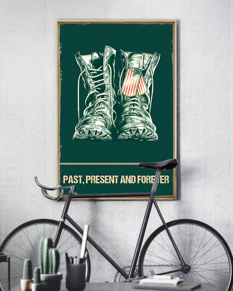 Veteran Combat Boots Canvas Prints Past Present And Forever Vintage Wall Art Gifts Vintage Home Wall Decor Canvas - Mostsuit
