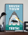Shark Loves Funny Poster Brush Your Teeth Room Home Decor Wall Art Gifts Idea - Mostsuit