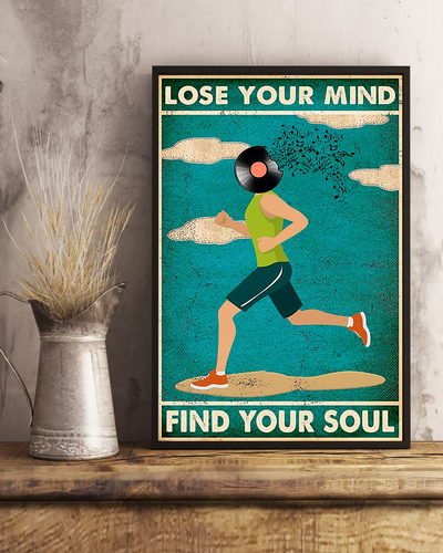 Running Lose Your Mind Find Your Soul Canvas Prints Vintage Wall Art Gifts For Runner Vintage Home Wall Decor Canvas - Mostsuit