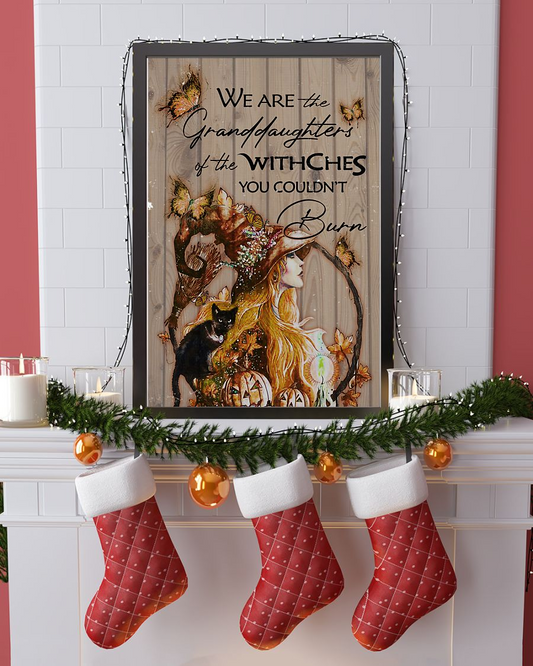 Granddaughters Of The Witches Black Cat Butterfly Poster Vintage Room Home Decor Wall Art Gifts Idea - Mostsuit