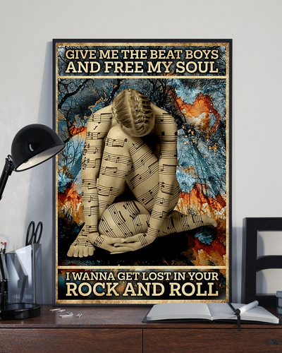 Music Girl Poster Lost In Your Rock And Roll Vintage Room Home Decor Wall Art Gifts Idea - Mostsuit