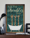 Giraffe In Bath Tub Poster Soak Your Trouble Away Vintage Room Home Decor Wall Art Gifts Idea - Mostsuit