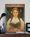 Book Loves Canvas Prints A Reader Lives A Thousand Lives Vintage Wall Art Gifts Vintage Home Wall Decor Canvas - Mostsuit