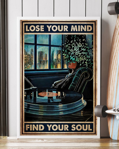 Music Girl Lose Your Mind Find Your Soul Canvas Prints Vintage Wall Art Gifts Vintage Home Wall Decor Canvas - Mostsuit