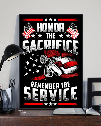 Veteran Honor The Sacrifice Poster Vintage Room Home Decor Wall Art Gifts Idea - Mostsuit