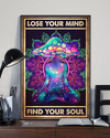 Mushroom Yoga Girl Poster Lose Your Mind Find Your Soul Galaxy Vintage Room Home Decor Wall Art Gifts Idea - Mostsuit