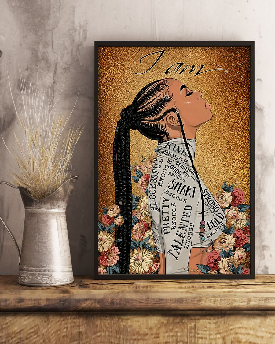 Black Girl Kind Strong Successful Smart Canvas Prints Vintage Wall Art Gifts Vintage Home Wall Decor Canvas - Mostsuit