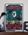 Bulldog And Wine Loves Poster Everything's Fine Vintage Room Home Decor Wall Art Gifts Idea - Mostsuit