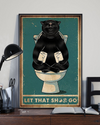 Yoga Black Cat Toilet Poster Let That Shit Go Vintage Room Home Decor Wall Art Gifts Idea - Mostsuit