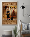 Cats And Halloween Loves Poster Once Upon A Time Vintage Room Home Decor Wall Art Gifts Idea - Mostsuit