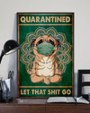 Yoga Pug Loves Poster Quarantined Let That Shit Go Funny Vintage Room Home Decor Wall Art Gifts Idea - Mostsuit