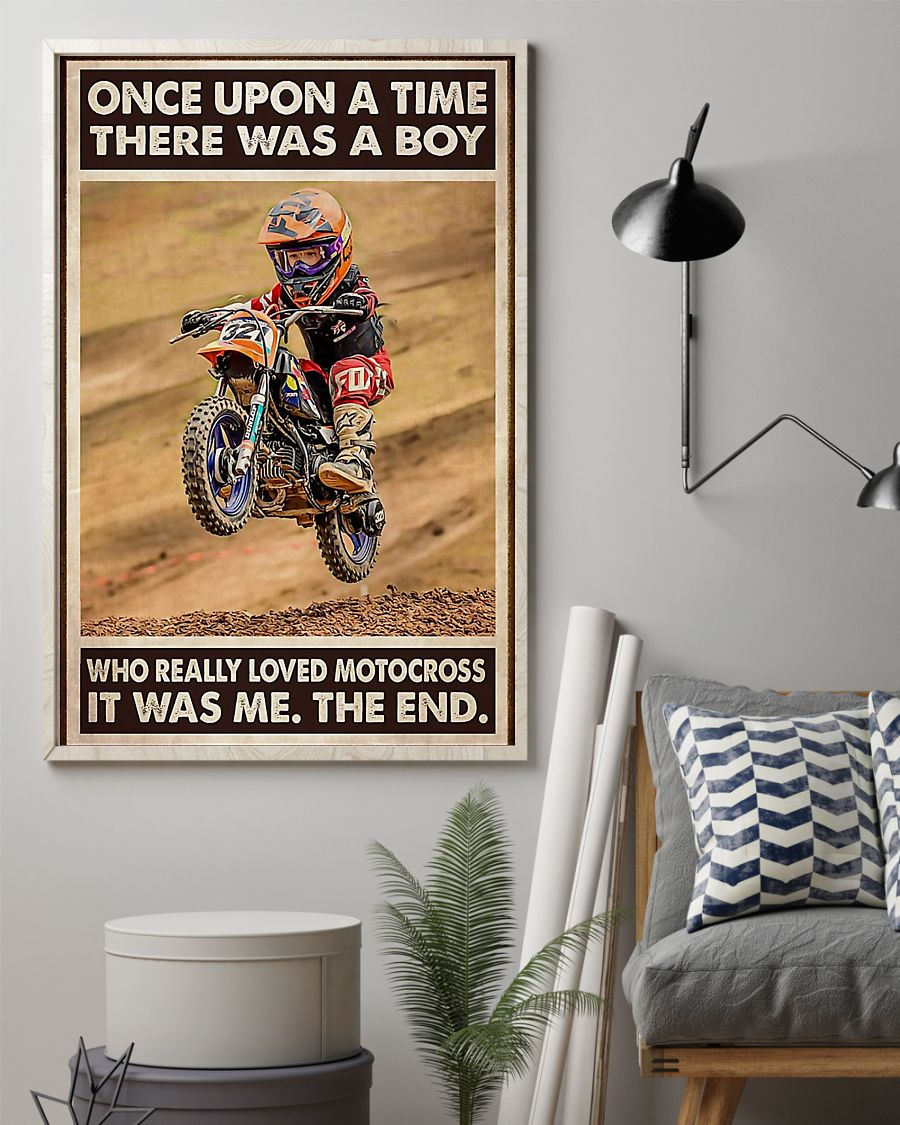 Motocross Loves Poster Once Upon A Time Vintage Room Home Decor Wall Art Gifts Idea - Mostsuit