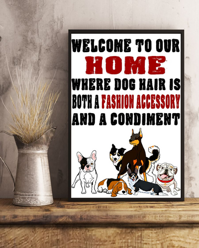 Dogs Loves Canvas Prints Welcome To Our Home Funny Wall Art Gifts Vintage Home Wall Decor Canvas - Mostsuit