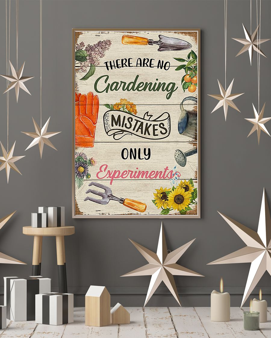 Gardening Canvas Prints There Are No Gardening Mistakes Only Experiments Vintage Wall Art Gifts Vintage Home Wall Decor Canvas - Mostsuit