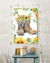 Sunflower Combat Boots Veteran Poster Vintage Room Home Decor Wall Art Gifts Idea - Mostsuit