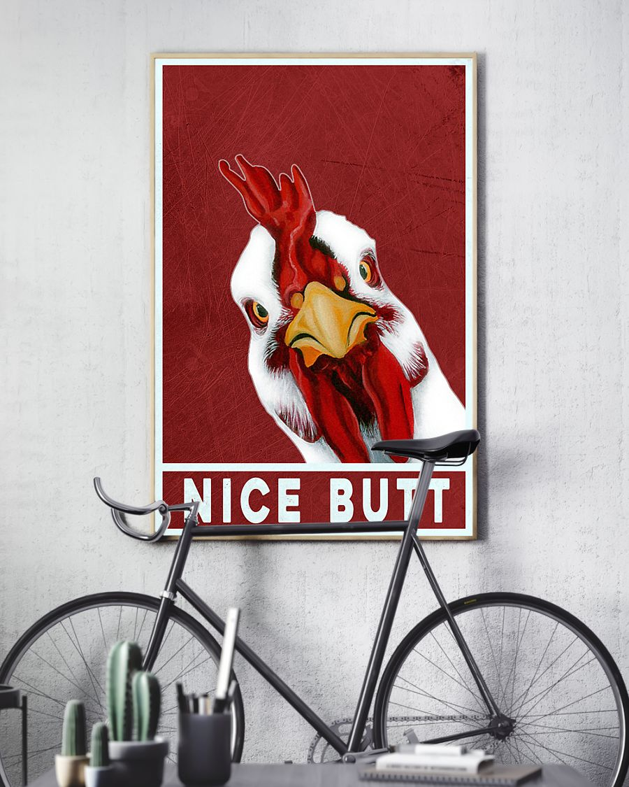 Chickens Loves Poster Nice Butt Funny Vintage Farm Room Home Decor Wall Art Gifts Idea - Mostsuit