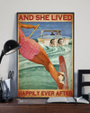 Water Skiing Canvas Prints And She Lived Happily Ever After Vintage Wall Art Gifts Vintage Home Wall Decor Canvas - Mostsuit