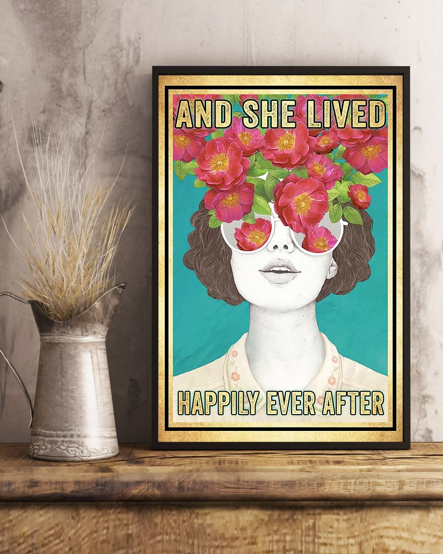Gardening Canvas Prints And She Lived Happily Ever After Vintage Wall Art Gifts Vintage Home Wall Decor Canvas - Mostsuit