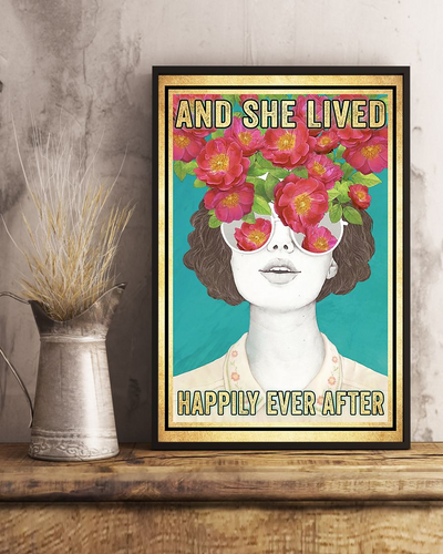 Gardening Canvas Prints And She Lived Happily Ever After Vintage Wall Art Gifts Vintage Home Wall Decor Canvas - Mostsuit