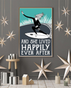 Surfing Canvas Prints And She Lived Happily Ever After Vintage Wall Art Gifts Vintage Home Wall Decor Canvas - Mostsuit