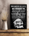 Raven Skull Canvas Prints Words Have No Power To Impress The Mind Vintage Wall Art Gifts Vintage Home Wall Decor Canvas - Mostsuit