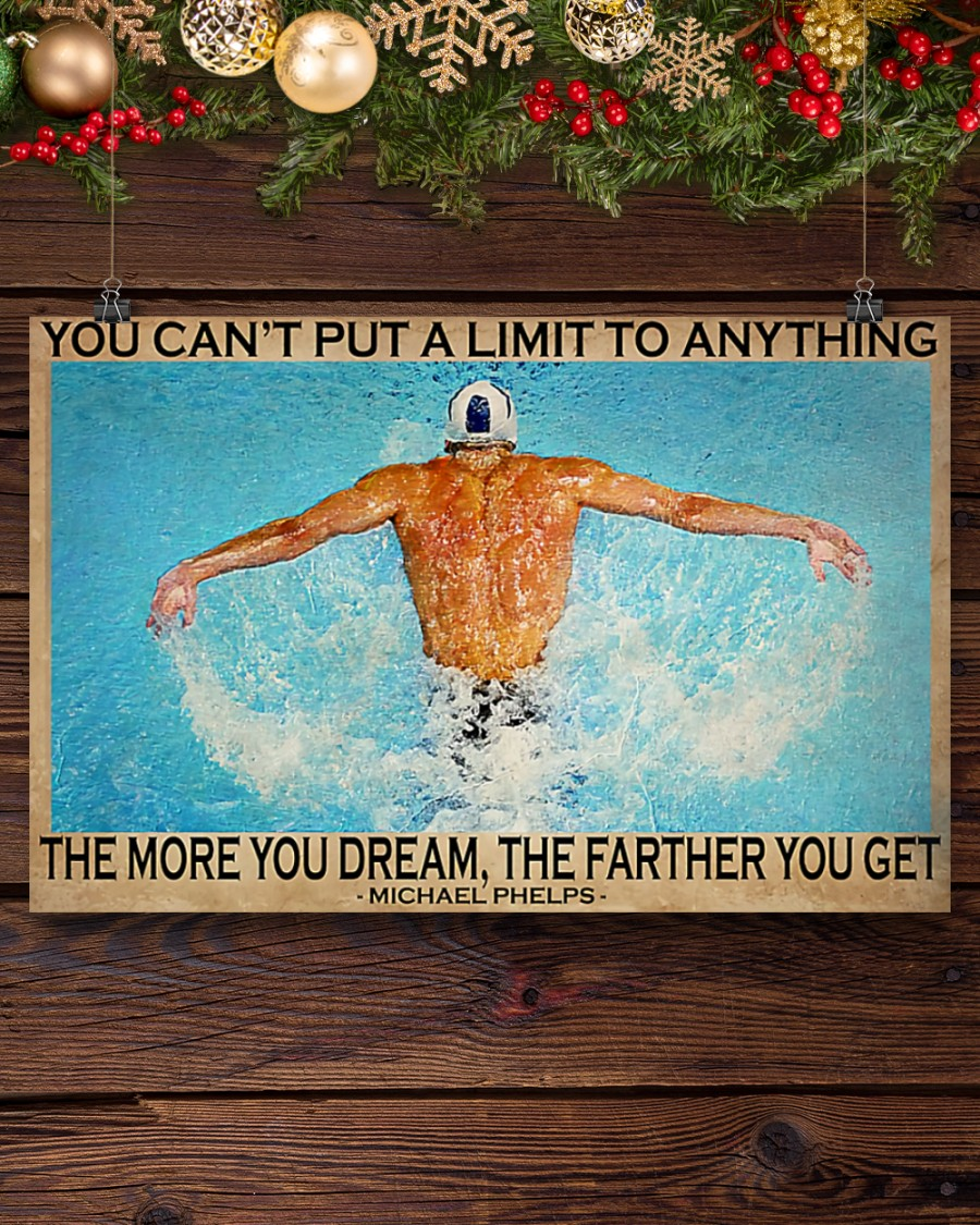 Swimming The More You Dream The Farther You Get Canvas Prints Swimmer Wall Art Gifts Vintage Home Wall Decor Canvas - Mostsuit