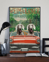 Weimaraner Holiday Funny Poster Dog Loves Vintage Room Home Decor Wall Art Gifts Idea - Mostsuit