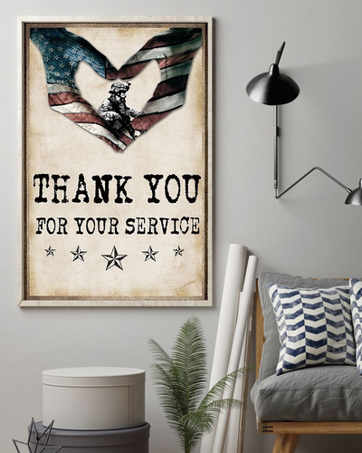Thank Women Veterans Poster Vintage Room Home Decor Wall Art Gifts Idea - Mostsuit