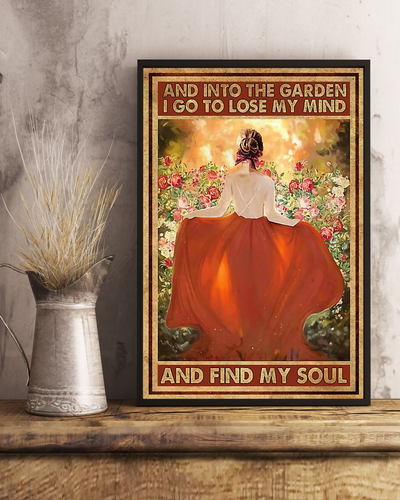 Garden Girl Canvas Prints Lose My Mind And Find My Soul Vintage Gardening Wall Art Gifts Vintage Home Wall Decor Canvas - Mostsuit
