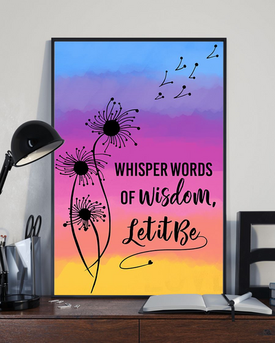Dandelion Canvas Prints Whisper Words Of Wisdom Let It Be Vintage Wall Art Gifts Vintage Home Wall Decor Canvas - Mostsuit