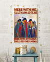 Native American Mess With My Family I'll Become Karma Canvas Prints Vintage Wall Art Gifts Vintage Home Wall Decor Canvas - Mostsuit