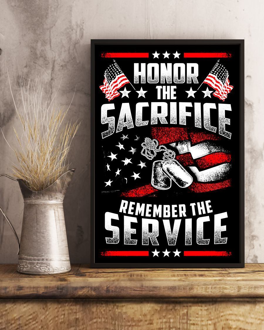 Veteran Honor The Sacrifice Poster Vintage Room Home Decor Wall Art Gifts Idea - Mostsuit