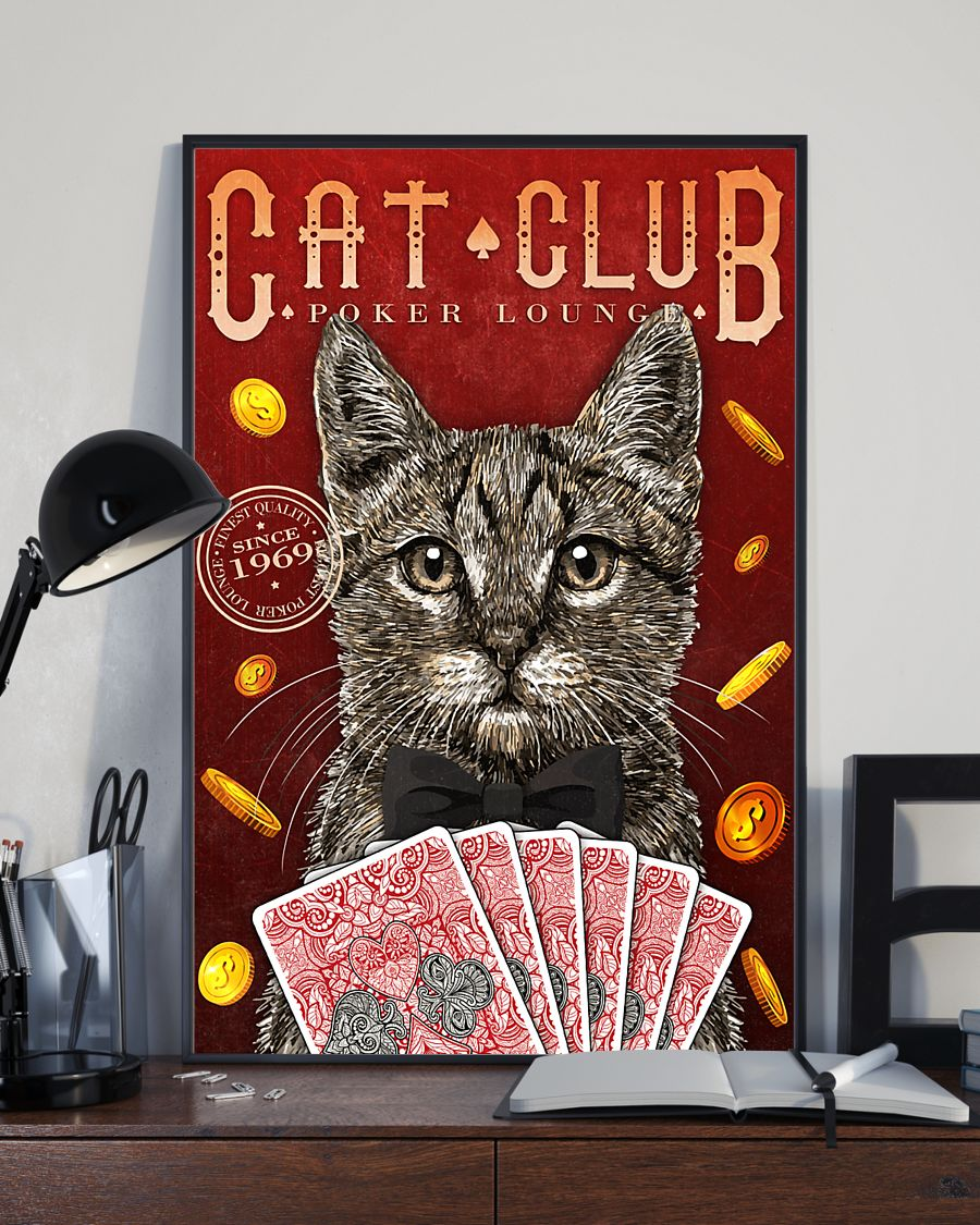 Cats Poker Canvas Prints Cat Club Poker Lounge Vintage Wall Art Gifts Vintage Home Wall Decor Canvas - Mostsuit