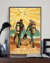 Scuba Diving Couple Poster And They Lived Happily Ever After Vintage Room Home Decor Wall Art Gifts Idea - Mostsuit