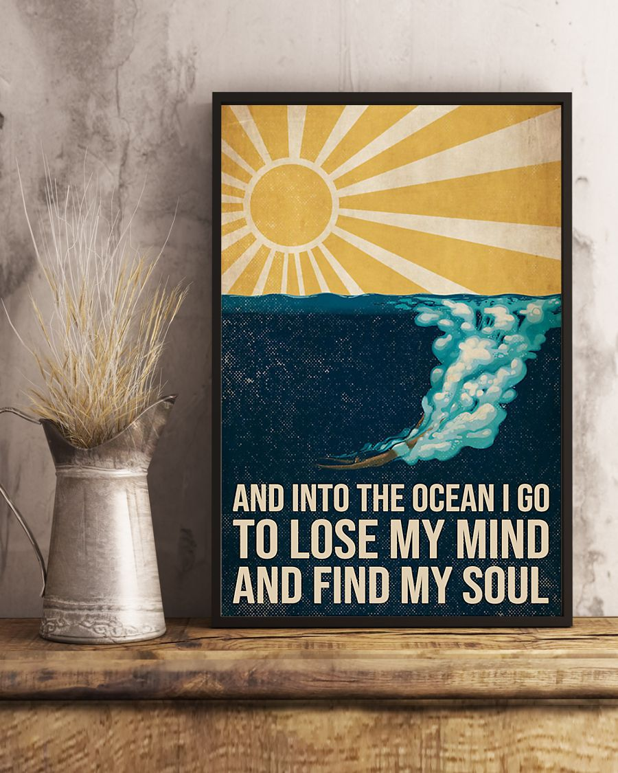 Scuba Diving Canvas Prints Lose My Mind And Find My Soul Vintage Wall Art Gifts Vintage Home Wall Decor Canvas - Mostsuit